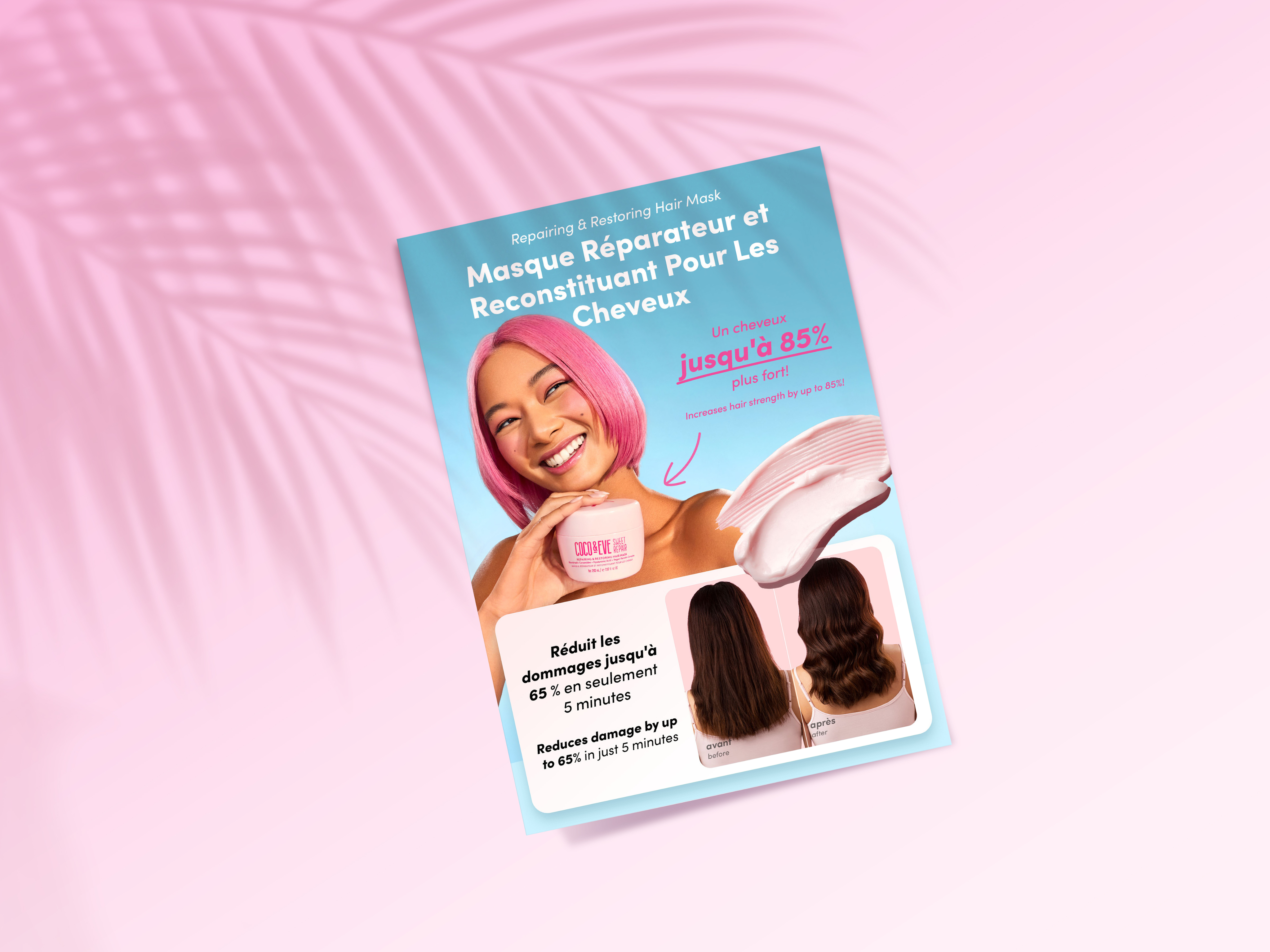 Stationery design of letterhead and business cards for the company Anders on top of a blurred photo of a house interior.